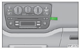 Skoda Citigo. Abb. 51 Schalttafel: Fotohalter