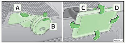 Skoda Citigo. Abb. 75 Aufnahme des Multifunktionsgeräts / Multifunktionsgerät