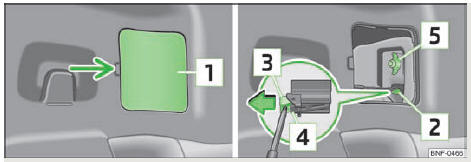 Skoda Citigo. Abb. 124 Rückleuchte ausbauen
