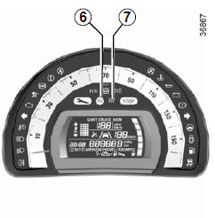 Renault Twingo. Aktivieren des Tempomats (Regler-Funktion)