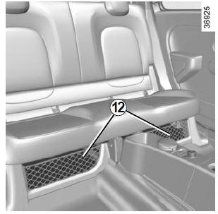 Renault Twingo. Ablagefach unter der Rücksitzbank 12