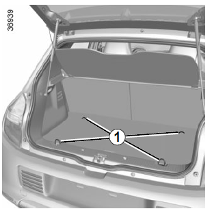 Renault Twingo. Transport von Gegenständen im Gepäckraum 