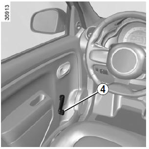 Renault Twingo. Manuelle Fensterheber