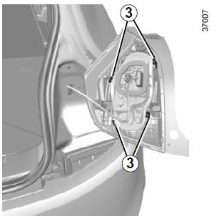 Renault Twingo. Schluss-/Bremsleuchte und Blinkleuchte