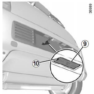 Renault Twingo. Kennzeichenleuchten