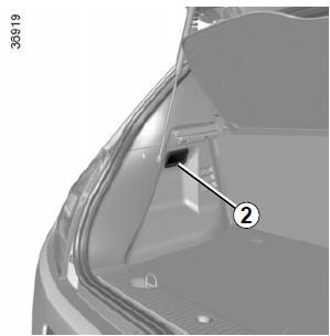 Renault Twingo. Gepäckraumleuchte