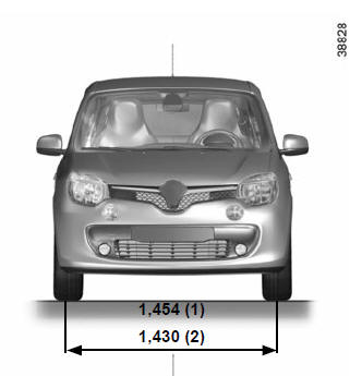 Renault Twingo. Fahrzeugabmessungen