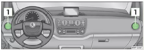 Skoda Citigo. Luftaustrittsdüsen 