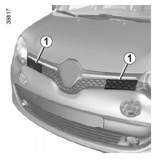 Renault Twingo. Verriegelung der Haube