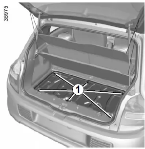 Renault Twingo. Entriegelung der Zugangsklappe zum Motor